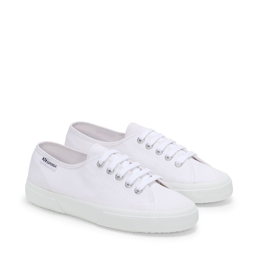 Unisex White Sneakers with Cotton Upper 02
