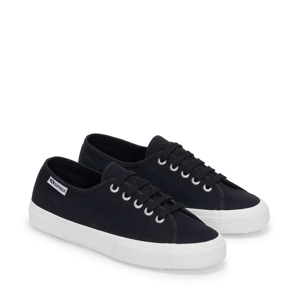 Unisex Black Sneakers with Cotton Upper 02