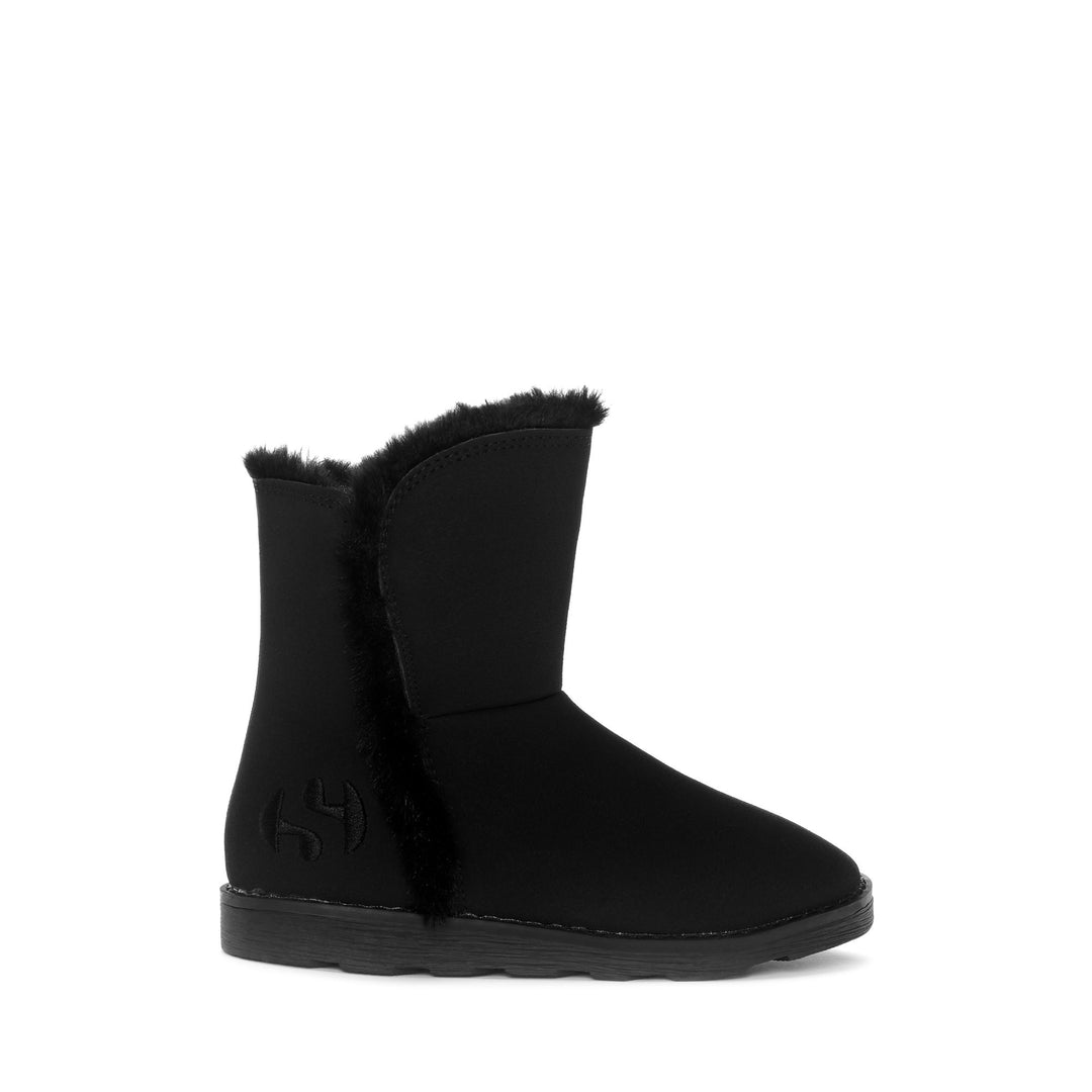 Schwarze Mädchenstiefel mit Obermaterial aus Synthetik 01