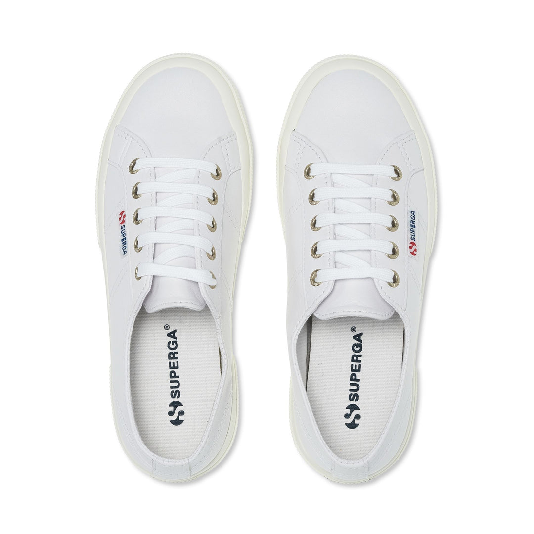 Sneakers unisex bianco ottico con tomaia in pelle nappa main