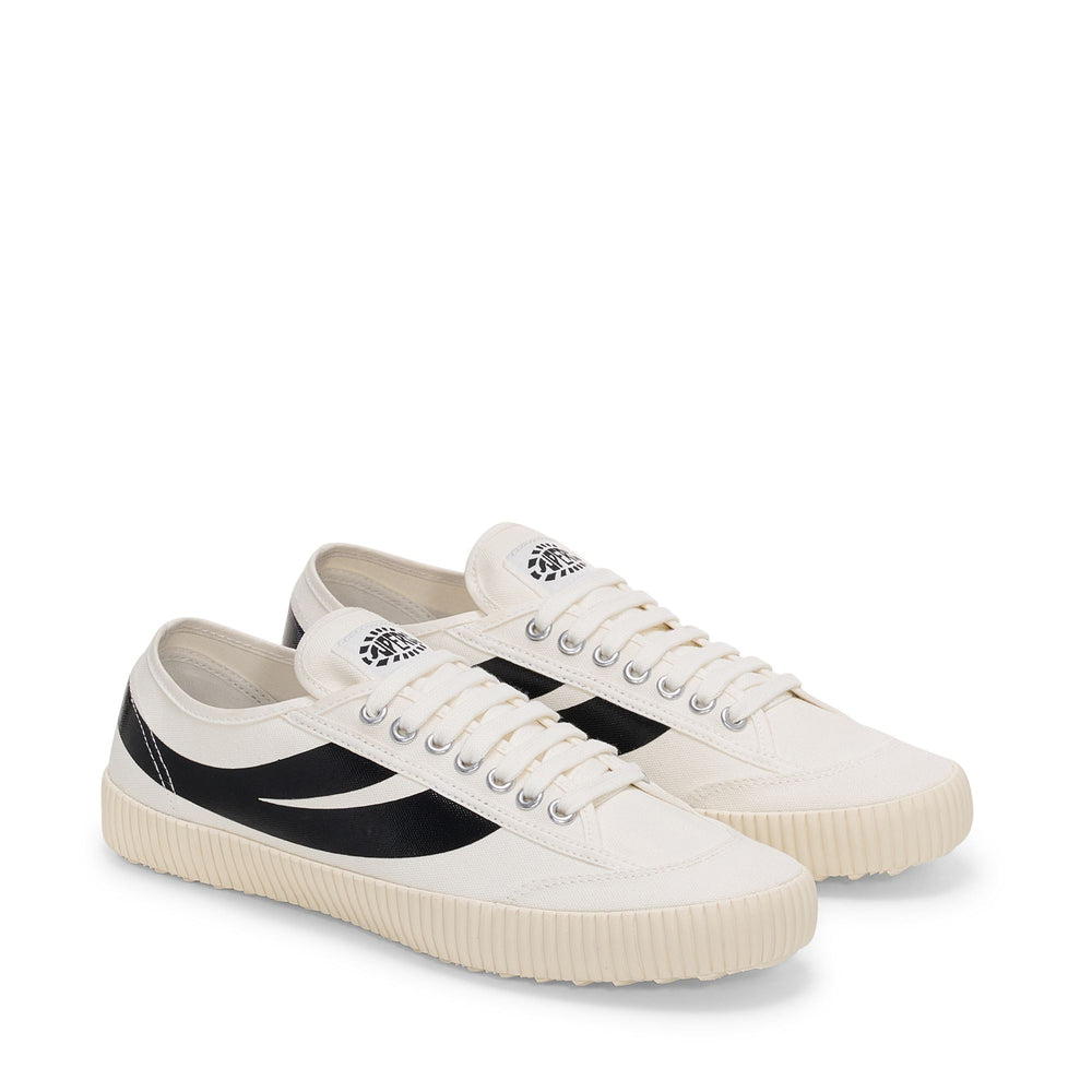 Weiße Low Cut-Sneakers mit Baumwollobermaterial 02