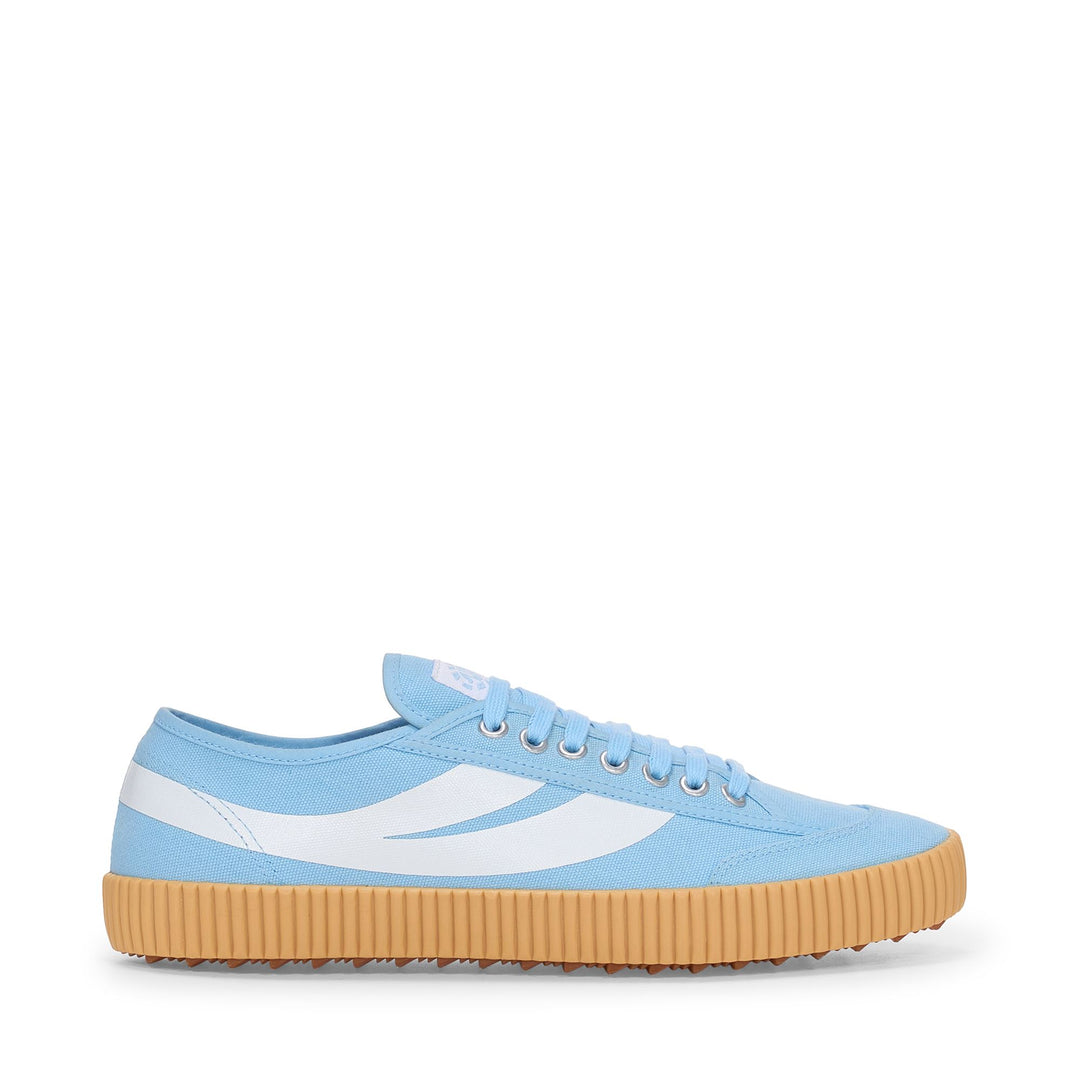 Unisex Low Cut Sneakers in Blau mit Obermaterial aus Baumwolle 01