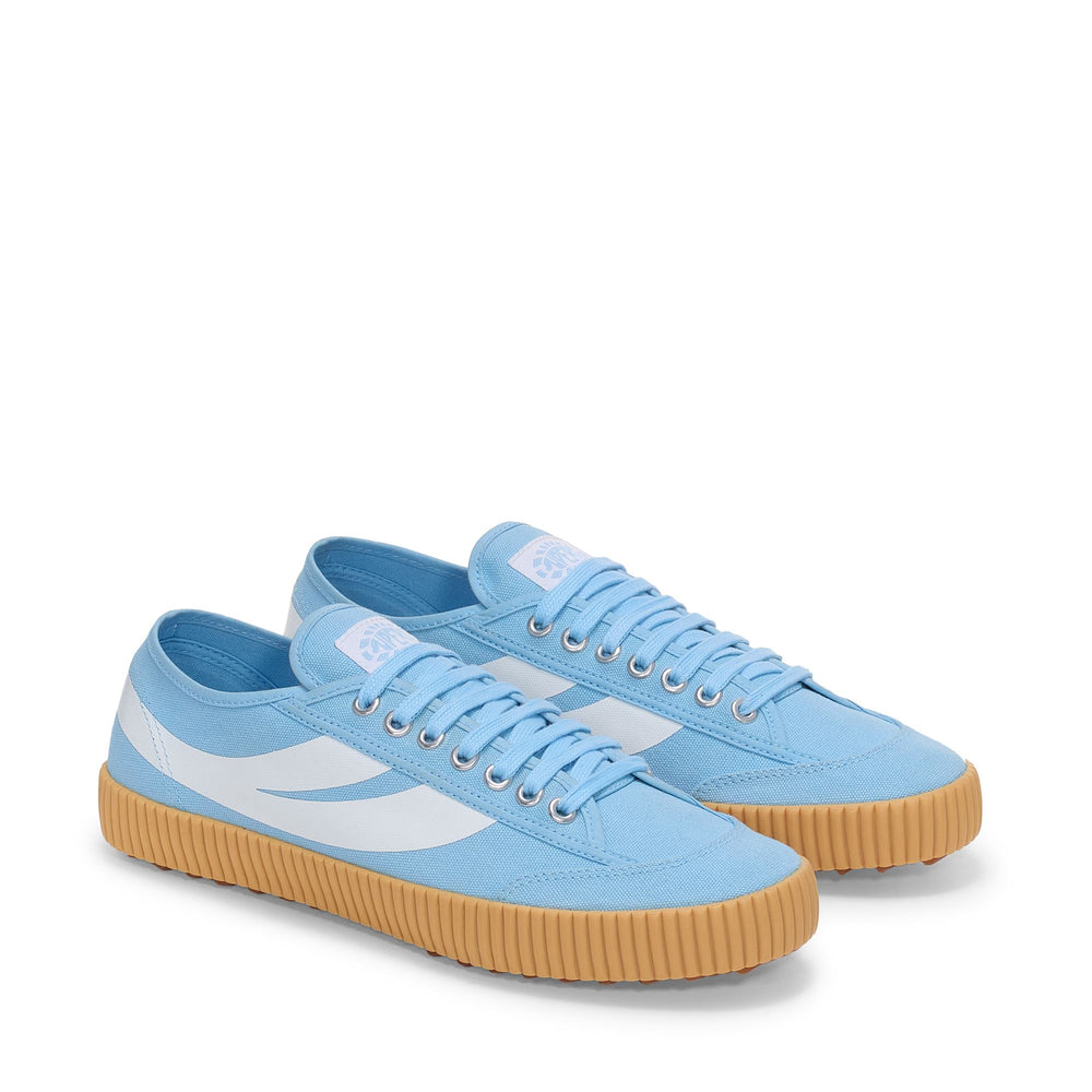Unisex Low Cut Sneakers in Blau mit Obermaterial aus Baumwolle 02