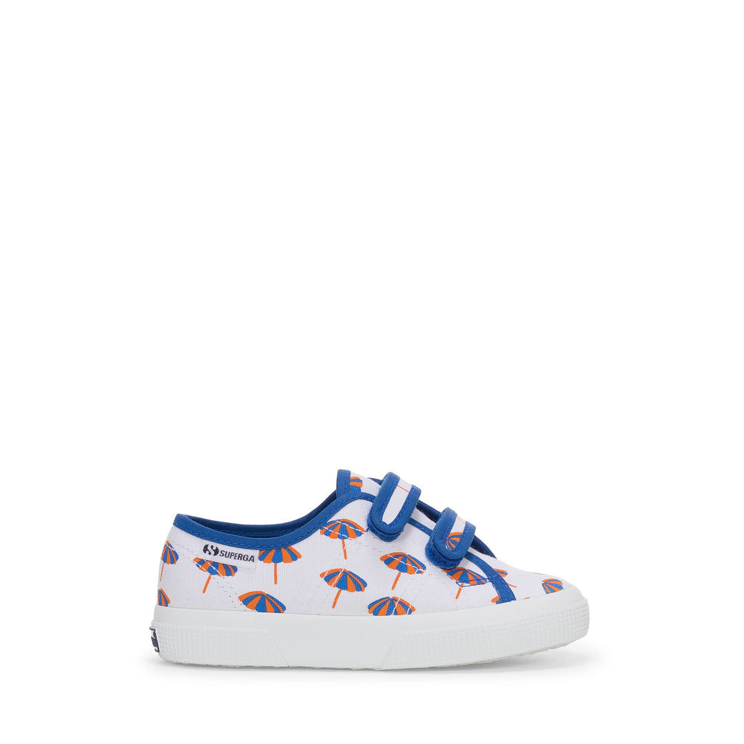 Weiße Low Cut Sneakers für Kinder mit Obermaterial aus Baumwolle 01