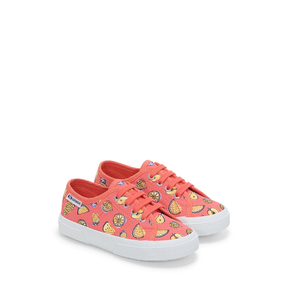 Niedrig geschnittene Kinder-Sneaker in Rosa mit Obermaterial aus Baumwolle 02