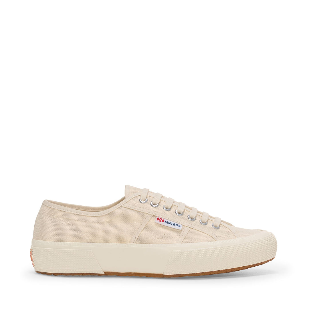 Beige Unisex Low Cut Sneakers mit Obermaterial aus Baumwolle 01