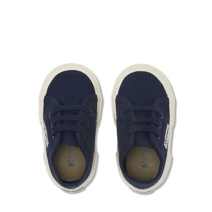 Klassische marineblaue Kinder-Sneaker mit Obermaterial aus Baumwolle 4