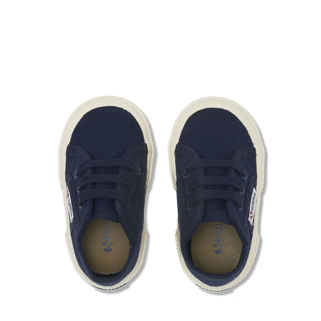 Klassische marineblaue Kinder-Sneaker mit Obermaterial aus Baumwolle main